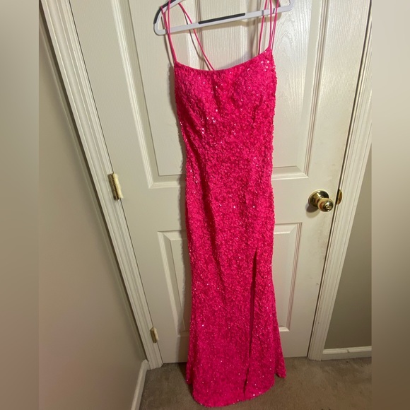 Hot pink sherri hill prom dress - Picture 3 of 10